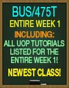BUS/475T UOP Tutorials Week 1